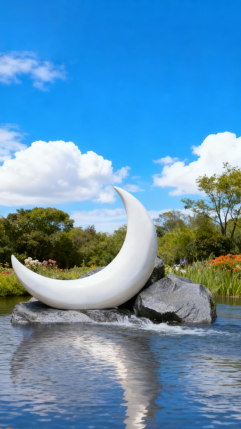 玻璃钢月牙雕塑 (12)