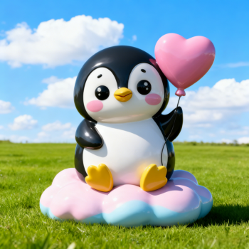 玻璃钢卡通企鹅雕塑