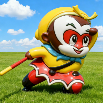 玻璃钢卡通孙悟空雕塑