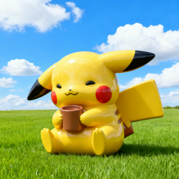玻璃钢卡通皮卡丘雕塑