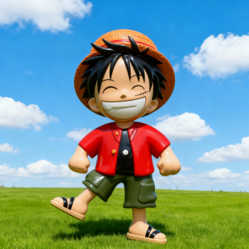 玻璃钢卡通路飞雕塑