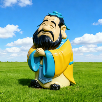 玻璃钢卡通孔子雕塑