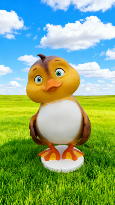 玻璃钢卡通鸭子雕塑 (2)