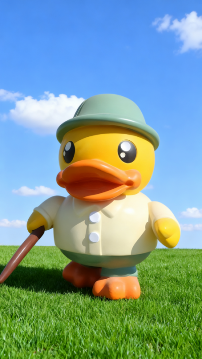 玻璃钢卡通鸭子雕塑 (4)