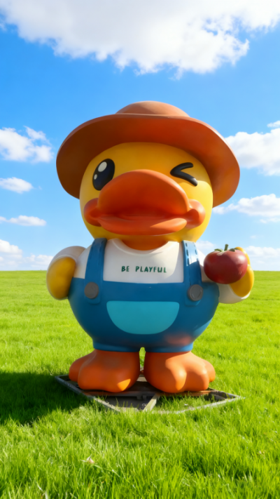 玻璃钢卡通鸭子雕塑 (5)