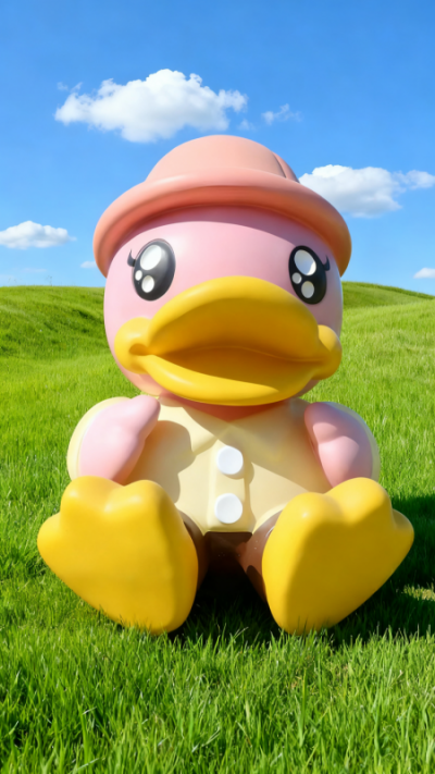 玻璃钢卡通鸭子雕塑 (9)