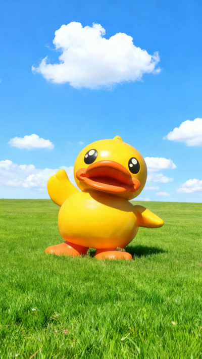 玻璃钢小黄鸭雕塑 (4)