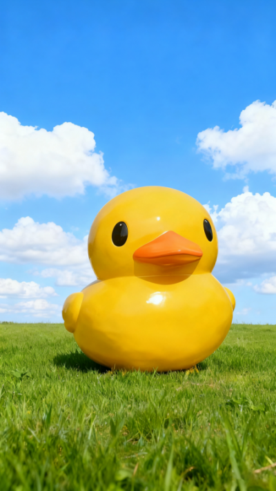 玻璃钢小黄鸭雕塑 (11)
