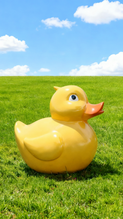 玻璃钢小黄鸭雕塑 (12)