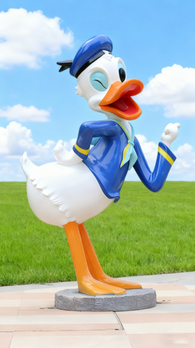 玻璃钢唐老鸭雕塑 (2)