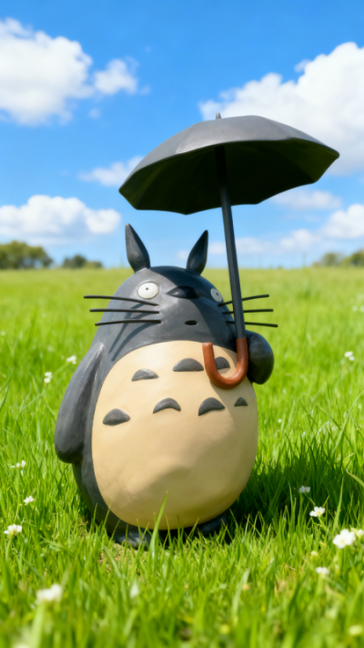 玻璃钢龙猫雕塑 (2)