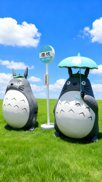 玻璃钢龙猫雕塑 (7)