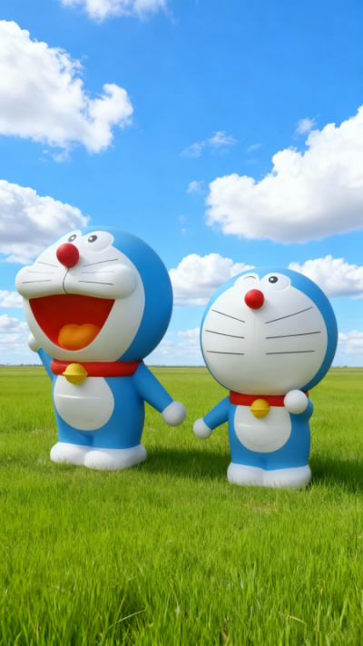 玻璃钢哆啦A梦雕塑 (2)