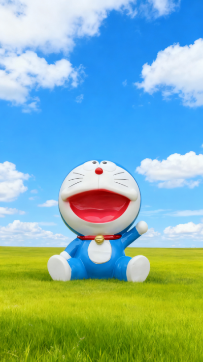 玻璃钢哆啦A梦雕塑 (3)