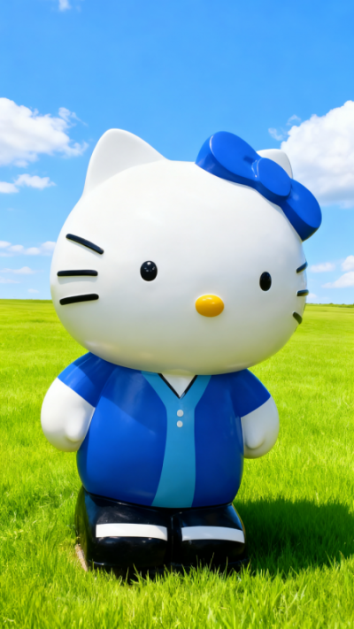 玻璃钢HelloKitty猫雕塑 (1)