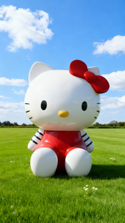 玻璃钢HelloKitty猫雕塑 (3)