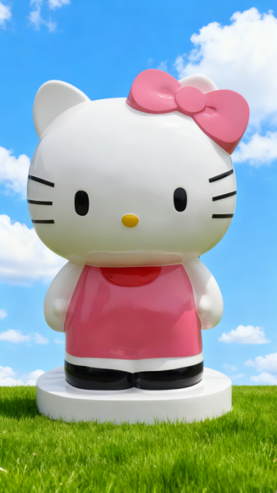 玻璃钢HelloKitty猫雕塑 (6)