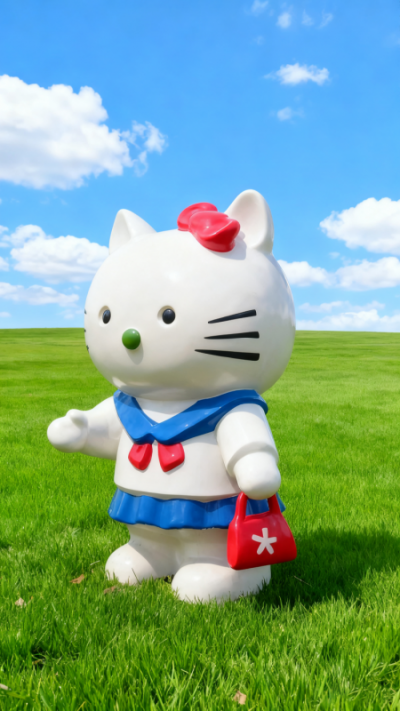 玻璃钢HelloKitty猫雕塑 (10)