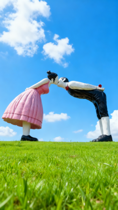 情侣雕塑