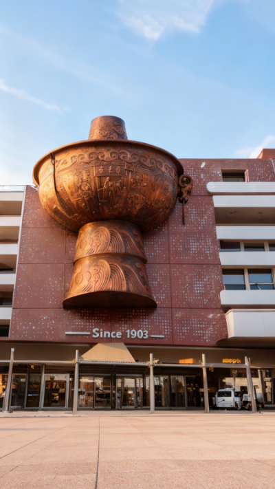 锻铜火锅门头装饰雕塑