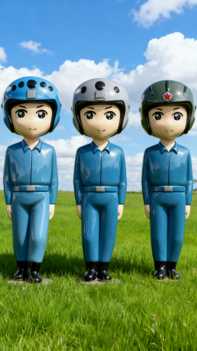 玻璃钢飞行员雕塑 (4)