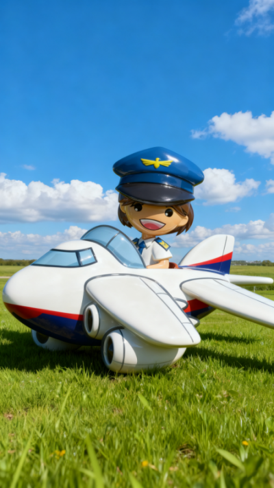 玻璃钢飞行员雕塑 (7)