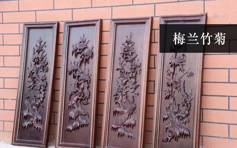 梅兰竹菊雕塑